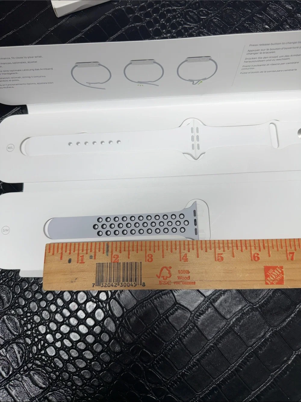 Apple Nike Sport Band - White with Light Gray Accents (42mm)